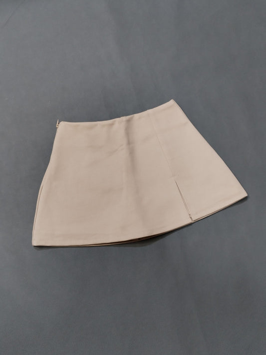 Falda Cotton con Short Interior Beige