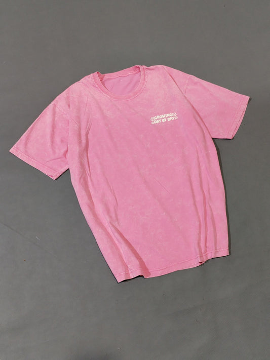 Polo Oversize Acid Wash Rosado