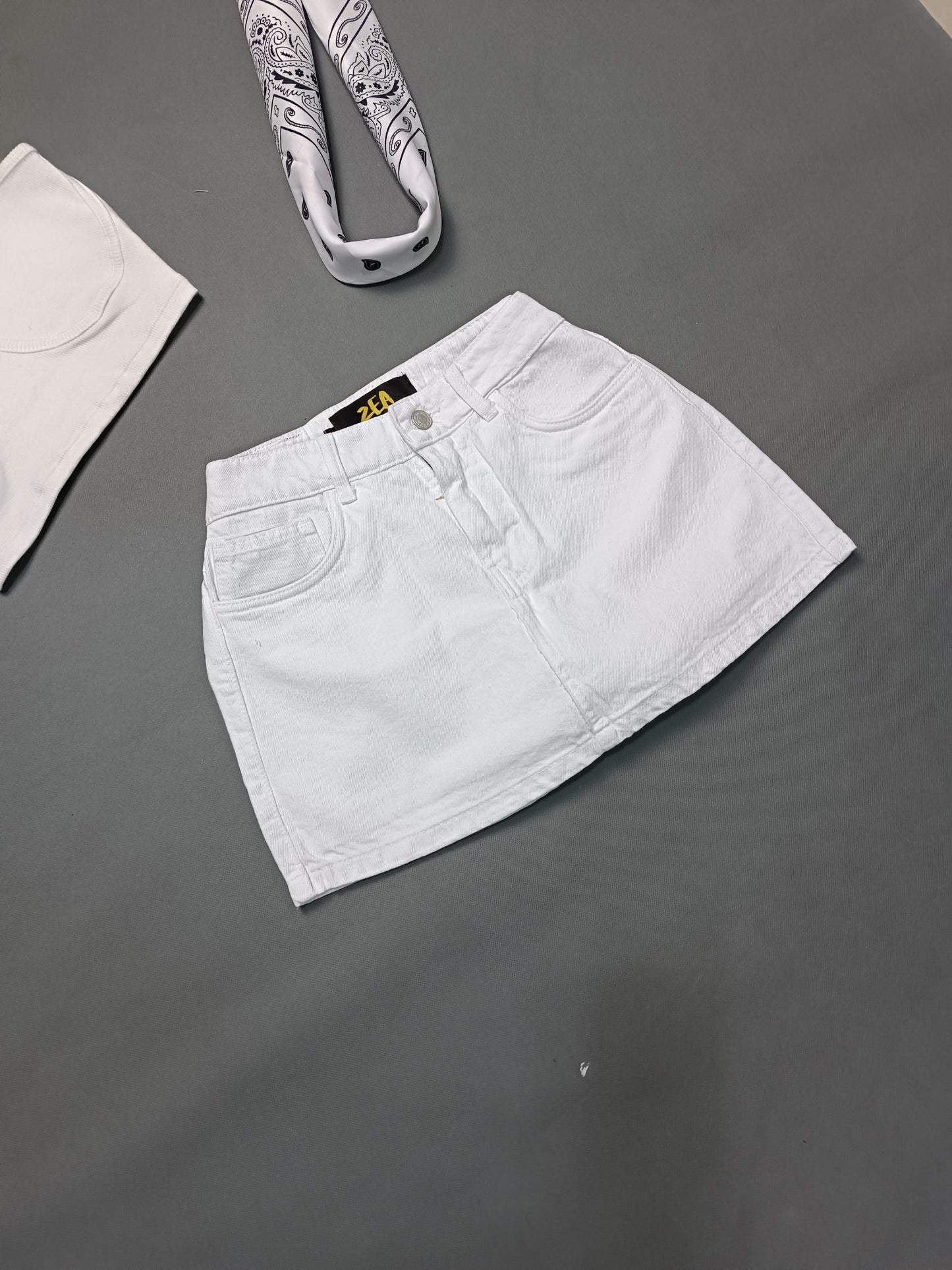 Falda Short Básico Blanco