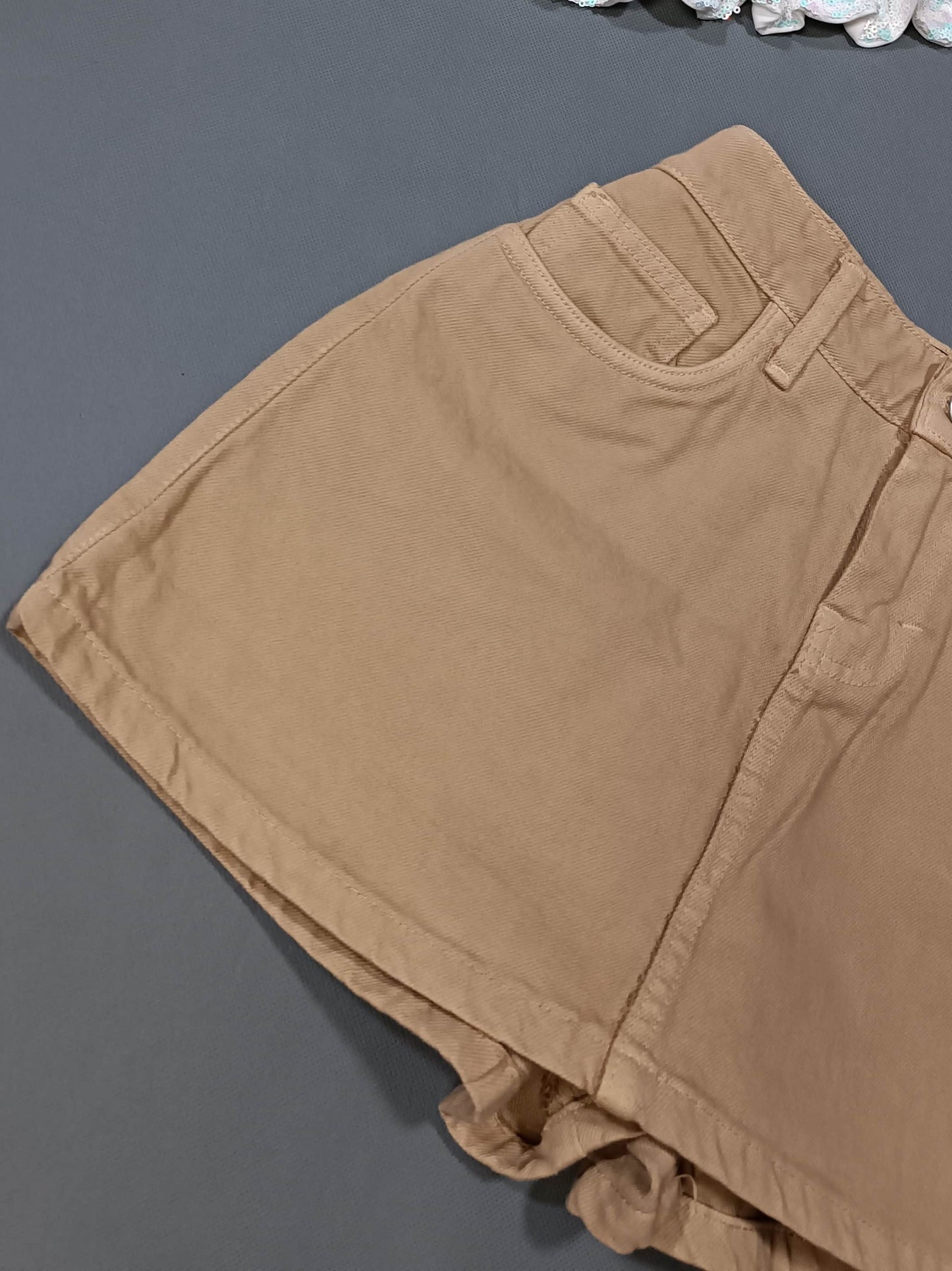 Falda Short Básico Beige