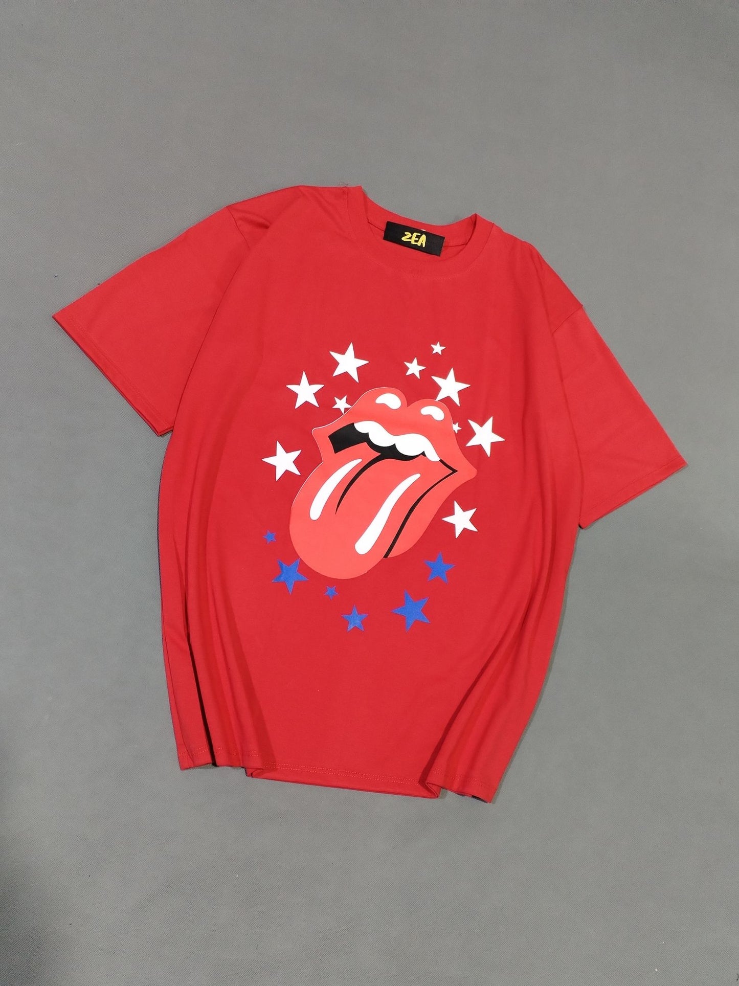 Polo Oversize Rolling Stones Rojo