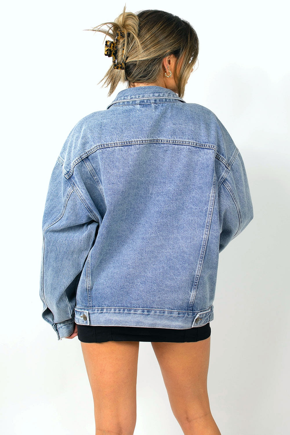 Jacket Denim Oversize Celeste