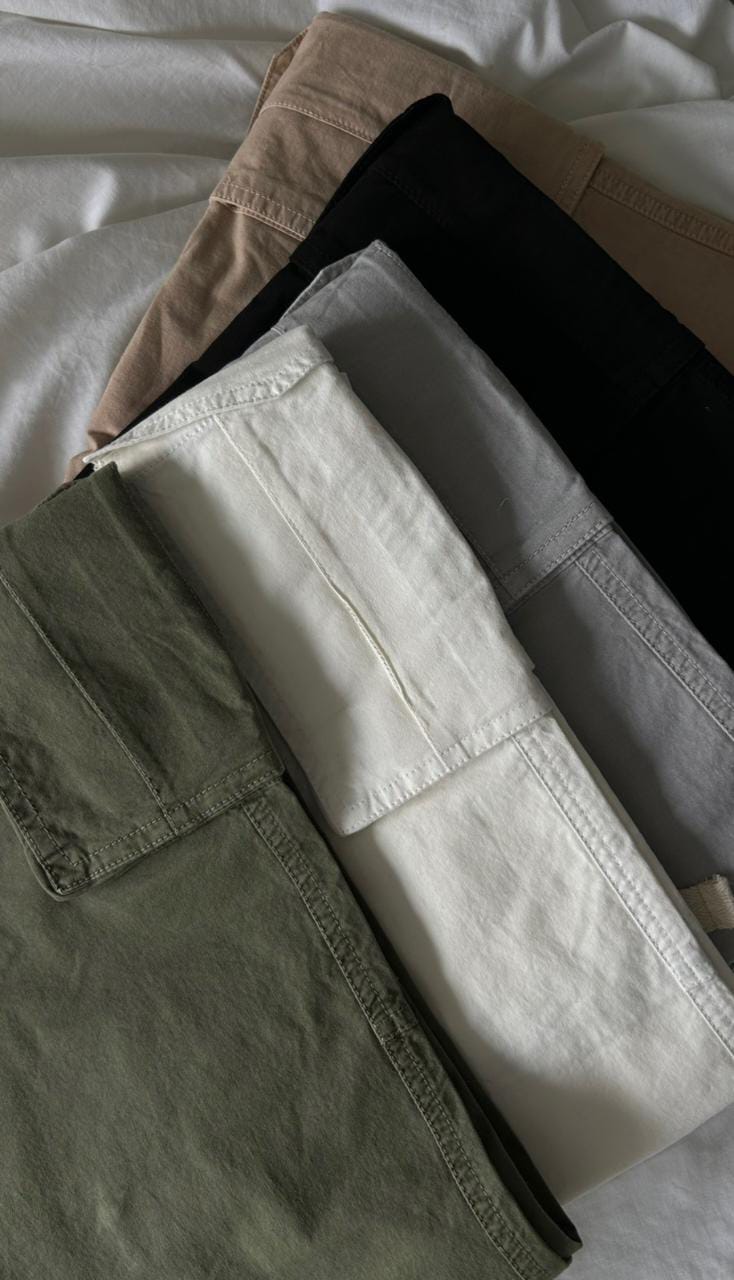 Baggy Cargo Regulable Beige