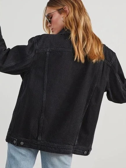 Jacket Denim Oversize Negro