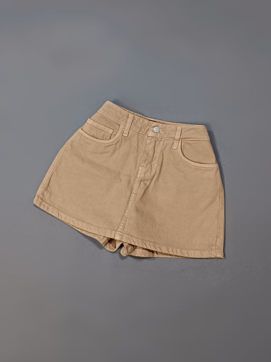 Falda Short Básico Beige